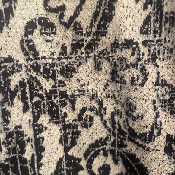 Clara Sun Woo Women’s Long Cardigan Medium Navy Blue Print Pockets Longline USA - Picture 3 of 5